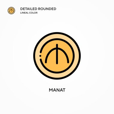 Menat vektör simgesi. Modern vektör illüstrasyon kavramları. Düzenlemesi ve kişiselleştirmesi kolay.