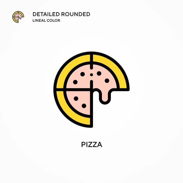Icono Vector Pizza Conceptos Modernos Ilustración Vectorial Fácil Editar Personalizar — Archivo Imágenes Vectoriales