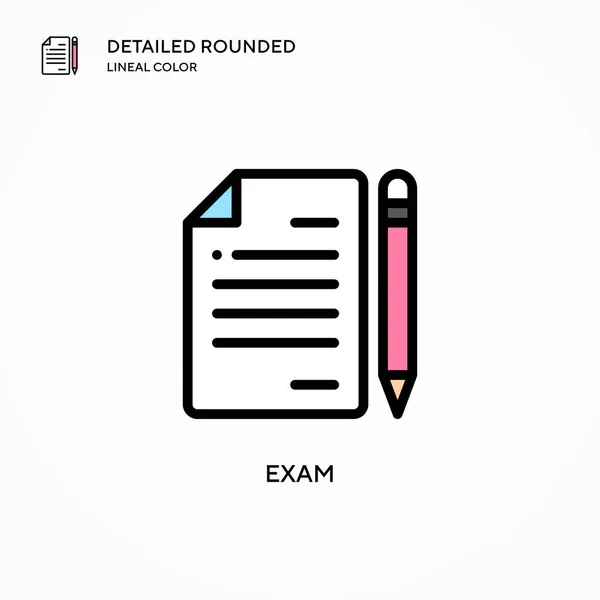 Exam Vector Icon Modern Vector Illustration Concepts Easy Edit Customize — Stock Vector