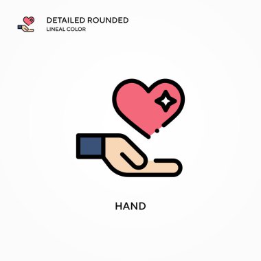 El vektör simgesi. Modern vektör illüstrasyon kavramları. Düzenlemesi ve kişiselleştirmesi kolay.