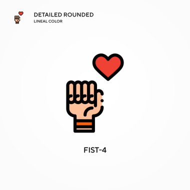 Yumruk-4 vektör simgesi. Modern vektör illüstrasyon kavramları. Düzenlemesi ve kişiselleştirmesi kolay.