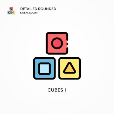 Küpler-1 vektör simgesi. Modern vektör illüstrasyon kavramları. Düzenlemesi ve kişiselleştirmesi kolay.