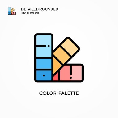 Renk paleti vektör simgesi. Modern vektör illüstrasyon kavramları. Düzenlemesi ve kişiselleştirmesi kolay.