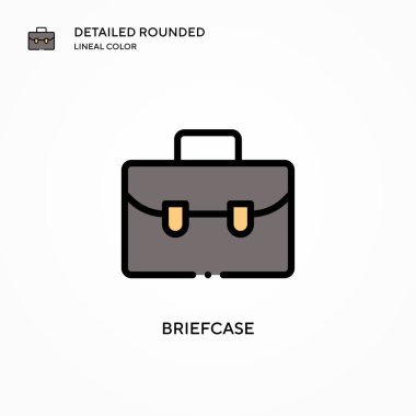 Evrak çantası vektör simgesi. Modern vektör illüstrasyon kavramları. Düzenlemesi ve kişiselleştirmesi kolay.