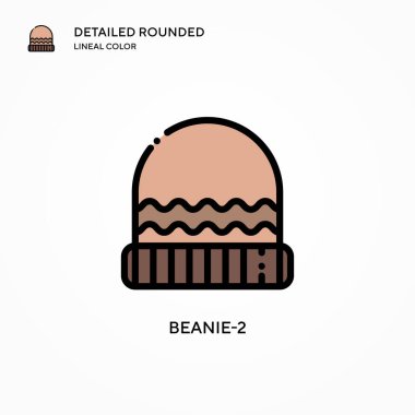 Beanie-2 vektör simgesi. Modern vektör illüstrasyon kavramları. Düzenlemesi ve kişiselleştirmesi kolay.