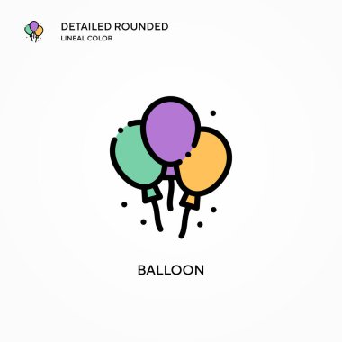 Balon vektör simgesi. Modern vektör illüstrasyon kavramları. Düzenlemesi ve kişiselleştirmesi kolay.
