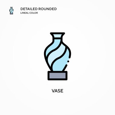 Vazo vektör simgesi. Modern vektör illüstrasyon kavramları. Düzenlemesi ve kişiselleştirmesi kolay.