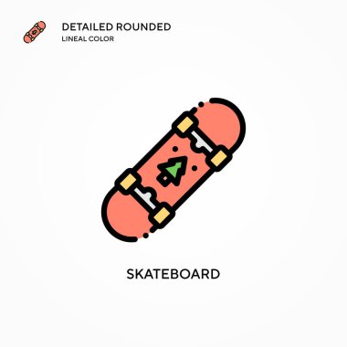 Kaykay vektör simgesi. Modern vektör illüstrasyon kavramları. Düzenlemesi ve kişiselleştirmesi kolay.