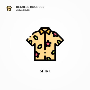 Gömlek vektör simgesi. Modern vektör illüstrasyon kavramları. Düzenlemesi ve kişiselleştirmesi kolay.