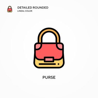 Çanta vektör ikonu. Modern vektör illüstrasyon kavramları. Düzenlemesi ve kişiselleştirmesi kolay.