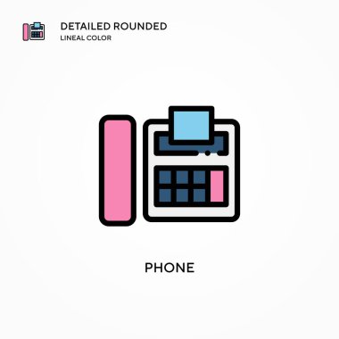 Telefon vektör simgesi. Modern vektör illüstrasyon kavramları. Düzenlemesi ve kişiselleştirmesi kolay.