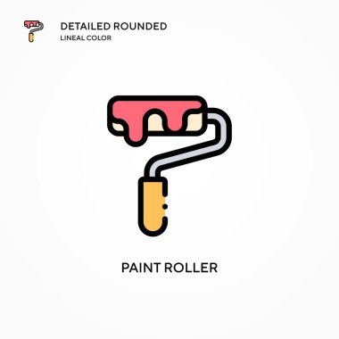 Boya silindiri vektör simgesi. Modern vektör illüstrasyon kavramları. Düzenlemesi ve kişiselleştirmesi kolay.