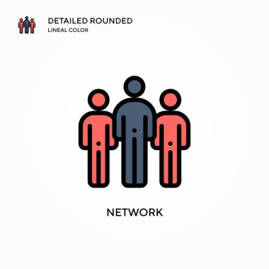 Ağ vektör simgesi. Modern vektör illüstrasyon kavramları. Düzenlemesi ve kişiselleştirmesi kolay.