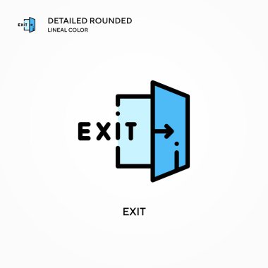 Çıkış vektör simgesi. Modern vektör illüstrasyon kavramları. Düzenlemesi ve kişiselleştirmesi kolay.