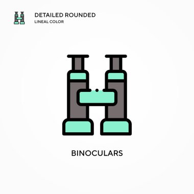 Dürbün vektör simgesi. Modern vektör illüstrasyon kavramları. Düzenlemesi ve kişiselleştirmesi kolay.