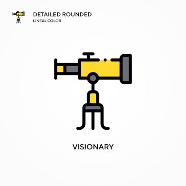 Vizyon vektörü simgesi. Modern vektör illüstrasyon kavramları. Düzenlemesi ve kişiselleştirmesi kolay.