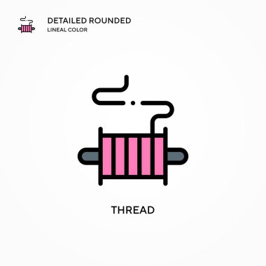 İplik vektör simgesi. Modern vektör illüstrasyon kavramları. Düzenlemesi ve kişiselleştirmesi kolay.