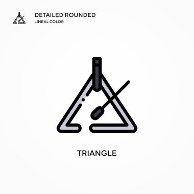 Üçgen vektör simgesi. Modern vektör illüstrasyon kavramları. Düzenlemesi ve kişiselleştirmesi kolay.