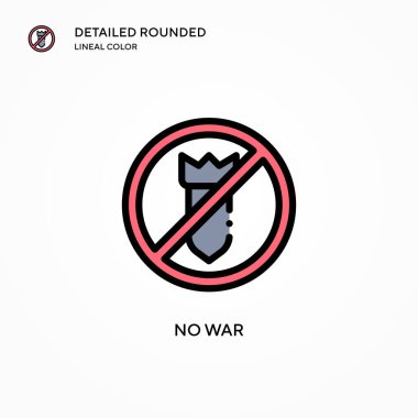 Savaş vektör ikonu yok. Modern vektör illüstrasyon kavramları. Düzenlemesi ve kişiselleştirmesi kolay.