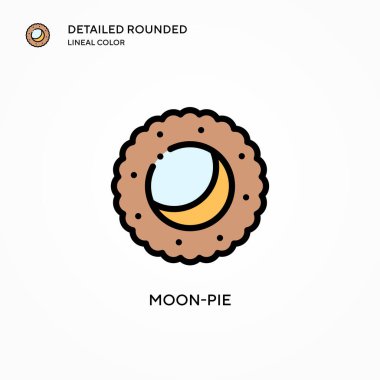 Ay turtası vektör simgesi. Modern vektör illüstrasyon kavramları. Düzenlemesi ve kişiselleştirmesi kolay.