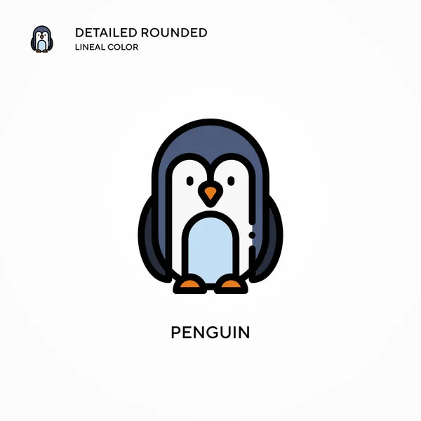 Icono Vector Pingüino Conceptos Modernos Ilustración Vectorial Fácil Editar Personalizar — Archivo Imágenes Vectoriales