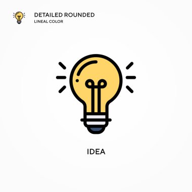 Fikir vektör simgesi. Modern vektör illüstrasyon kavramları. Düzenlemesi ve kişiselleştirmesi kolay.