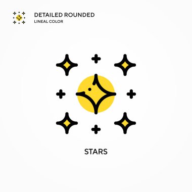 Yıldız vektör simgesi. Modern vektör illüstrasyon kavramları. Düzenlemesi ve kişiselleştirmesi kolay.