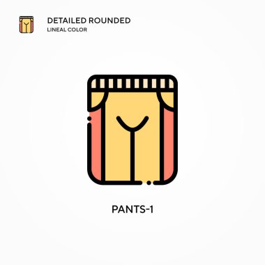 Pantolon-1 vektör simgesi. Modern vektör illüstrasyon kavramları. Düzenlemesi ve kişiselleştirmesi kolay.