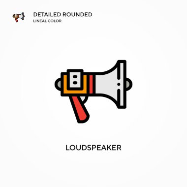 Hoparlör vektör simgesi. Modern vektör illüstrasyon kavramları. Düzenlemesi ve kişiselleştirmesi kolay.