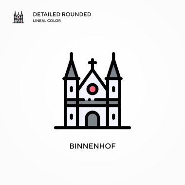 Binnenhof vektör simgesi. Modern vektör illüstrasyon kavramları. Düzenlemesi ve kişiselleştirmesi kolay.