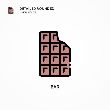 Bar vektör simgesi. Modern vektör illüstrasyon kavramları. Düzenlemesi ve kişiselleştirmesi kolay.