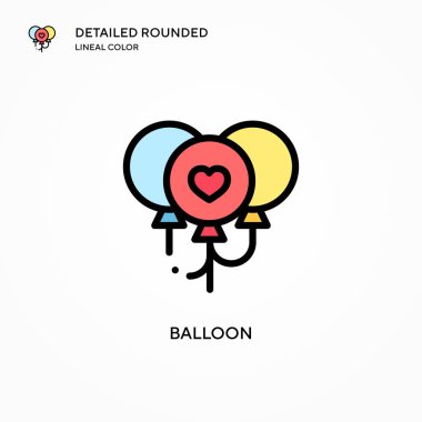 Balon vektör simgesi. Modern vektör illüstrasyon kavramları. Düzenlemesi ve kişiselleştirmesi kolay.