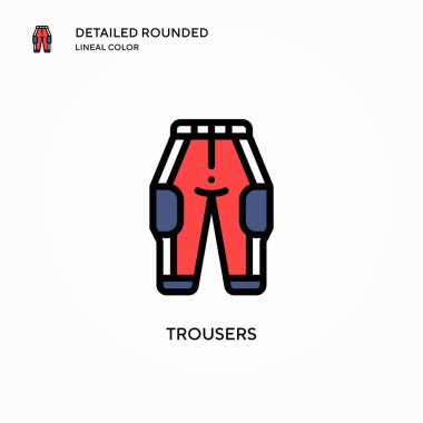 Pantolon vektör simgesi. Modern vektör illüstrasyon kavramları. Düzenlemesi ve kişiselleştirmesi kolay.