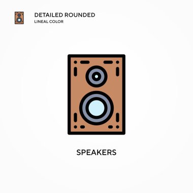Hoparlörler vektör simgesi. Modern vektör illüstrasyon kavramları. Düzenlemesi ve kişiselleştirmesi kolay.