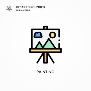 Vektör simgesi boyanıyor. Modern vektör illüstrasyon kavramları. Düzenlemesi ve kişiselleştirmesi kolay.