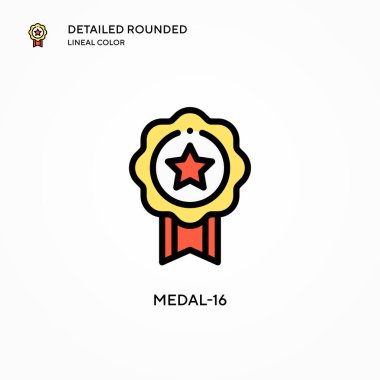 Madalya-16 vektör simgesi. Modern vektör illüstrasyon kavramları. Düzenlemesi ve kişiselleştirmesi kolay.