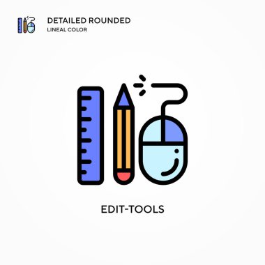 Aletler vektör simgesini düzenle. Modern vektör illüstrasyon kavramları. Düzenlemesi ve kişiselleştirmesi kolay.