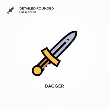 Hançer vektör simgesi. Modern vektör illüstrasyon kavramları. Düzenlemesi ve kişiselleştirmesi kolay.