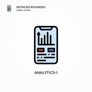 Analitik-1 vektör simgesi. Modern vektör illüstrasyon kavramları. Düzenlemesi ve kişiselleştirmesi kolay.