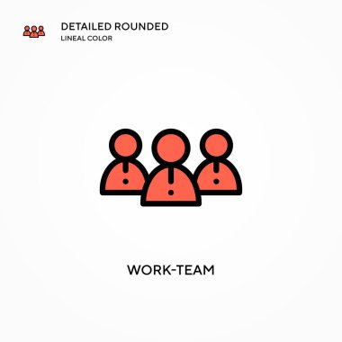 Çalışma takımı vektör simgesi. Modern vektör illüstrasyon kavramları. Düzenlemesi ve kişiselleştirmesi kolay.