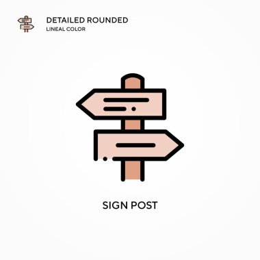 Posta vektör simgesini imzala. Modern vektör illüstrasyon kavramları. Düzenlemesi ve kişiselleştirmesi kolay.