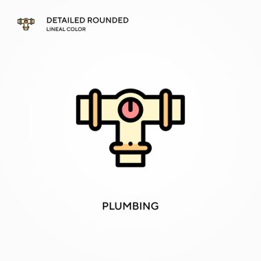 Tesisat vektör ikonu. Modern vektör illüstrasyon kavramları. Düzenlemesi ve kişiselleştirmesi kolay.