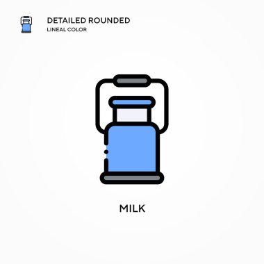 Süt vektörü simgesi. Modern vektör illüstrasyon kavramları. Düzenlemesi ve kişiselleştirmesi kolay.
