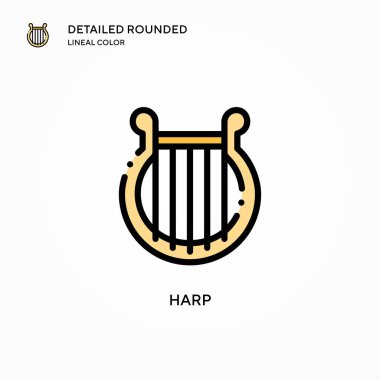 Arp vektör simgesi. Modern vektör illüstrasyon kavramları. Düzenlemesi ve kişiselleştirmesi kolay.