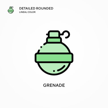 El bombası vektör simgesi. Modern vektör illüstrasyon kavramları. Düzenlemesi ve kişiselleştirmesi kolay.