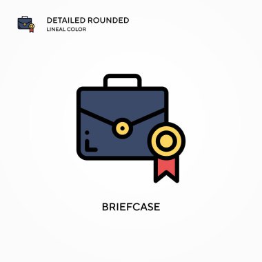 Evrak çantası vektör simgesi. Modern vektör illüstrasyon kavramları. Düzenlemesi ve kişiselleştirmesi kolay.