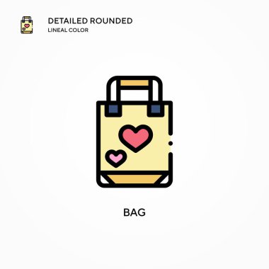 Torba vektör simgesi. Modern vektör illüstrasyon kavramları. Düzenlemesi ve kişiselleştirmesi kolay.