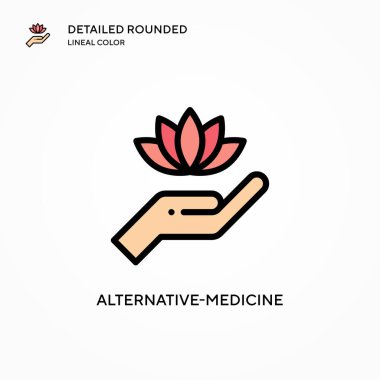 Alternatif tıp vektör simgesi. Modern vektör illüstrasyon kavramları. Düzenlemesi ve kişiselleştirmesi kolay.