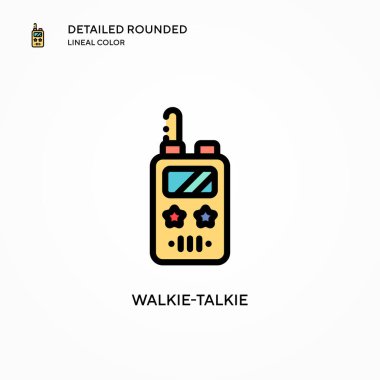 Telsiz vektör simgesi. Modern vektör illüstrasyon kavramları. Düzenlemesi ve kişiselleştirmesi kolay.