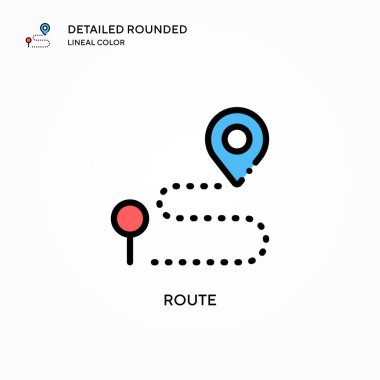 Yönlendirme simgesi. Modern vektör illüstrasyon kavramları. Düzenlemesi ve kişiselleştirmesi kolay.
